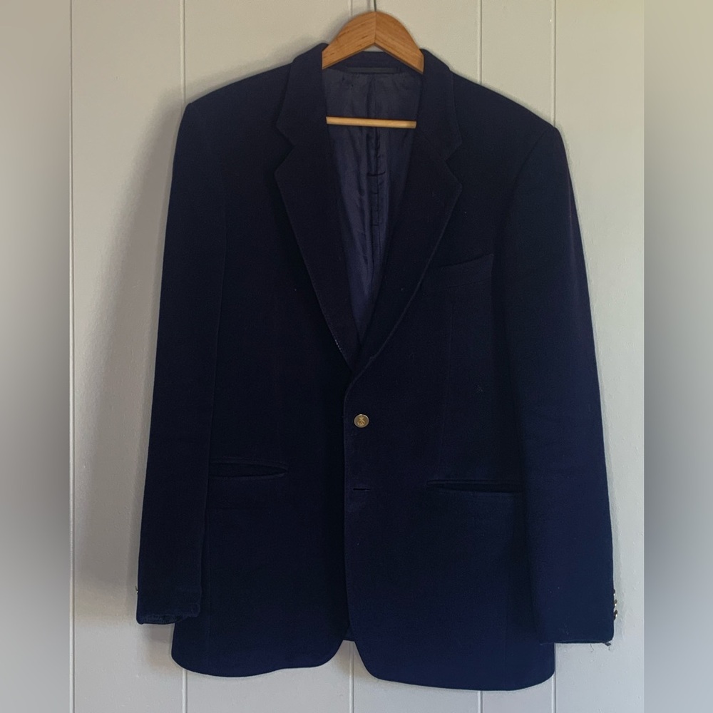 Men’s Vintage Manford Black 100% cashmere jacket 44 reg